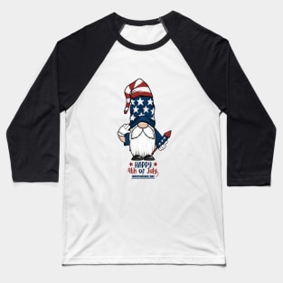 Patriotic Gnome Baseball T-Shirt